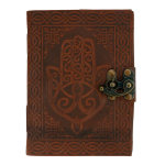 Book Leather Book Of Shadows with Hamsa design